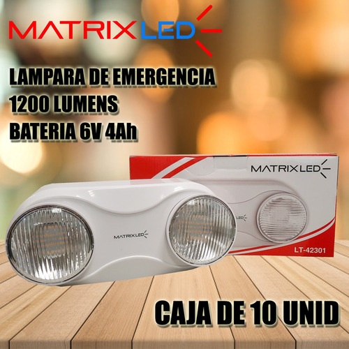 Lampara De Emergencia Matrixled 1200 Lumens