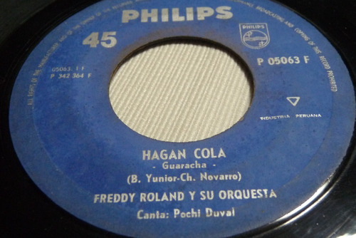 Jch- Freddy Roland Y Su Orq. Hagan Cola Guaracha 45 Rpm