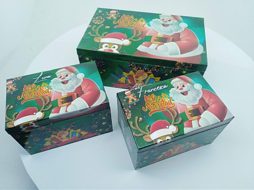 Cajas Navideñas De Madera Regalos Empresariales Familia Comp