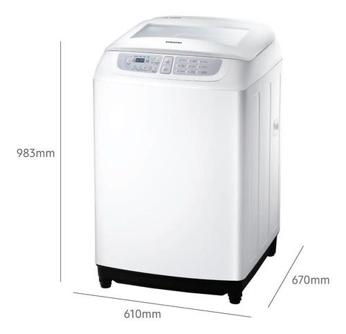 Lavarropas Automático Samsung Carga Superior 7kg Wa70f5s4udw Color Blanco