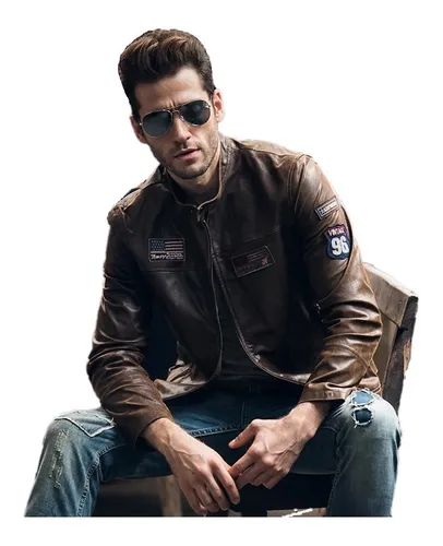 Chaqueta De Cuero Genuino Caballeros Hombre Moda 2020 Il