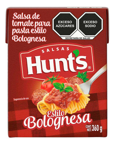 Salsa Hunts Para Pasta Estilo Bolognesa 360 Gr