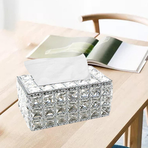 Cubierta Para Caja De Pañuelos De Cristal