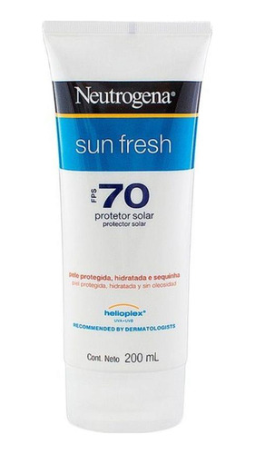 Protetor Solar Neutrogena Sun Fresh Fps 70 200ml