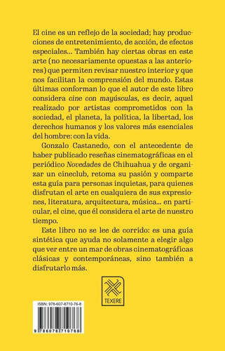 Cine Con Mayúsculas, De Gonzalo Castanedo., Vol. 1. Editorial Texere Editores, Tapa Blanda, Edición 1 En Español, 2022