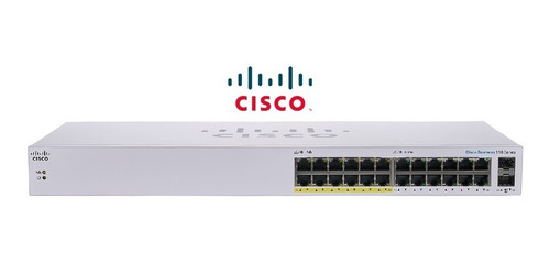 Imagen 2 de 4 de Switch Cisco Cbs110-24pp De 24 Puertos Gigabit 12 Poe + 2sfp