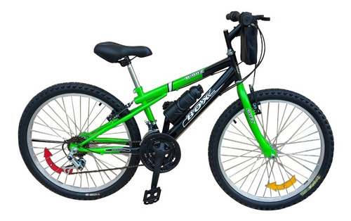 Bicicleta Box Bike Mtb Aro 24 Clásica - Negro & Verde