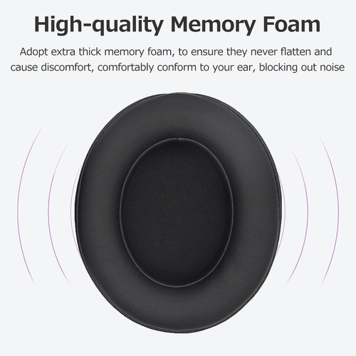 Orejeras Black Memory Beats Con Funda De Repuesto Studio