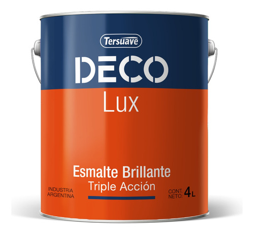 Esmalte Sintetico 3en1 Blanco Brillante Deco Lux 4l Tersuave