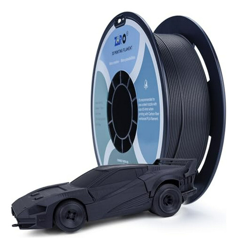 Filamento Cf Pla 1.75mm 0.8kg, 15% Fibra De Carbono - Negro