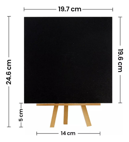 Pizarrón Con Tripié 25x20cm Mesa De Dulces 10pz Para Gis