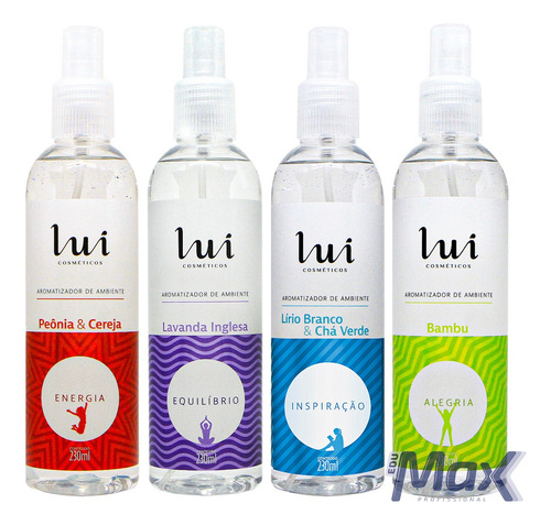 Kit Aromaterapia 4 Sprays De Ambiente Para Energizar Seu Lar