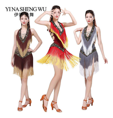 Vestido De Baile De Samba For Mujer, Vestido De Salsa De Le