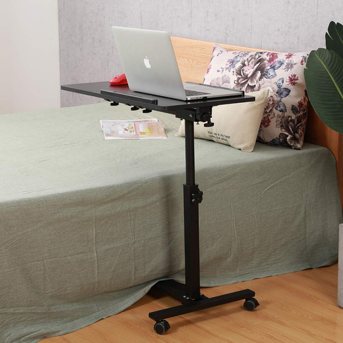 Tigerdad Mesa De Cama Con Ruedas Ajustables Negro Mmg