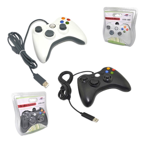 Imagen 1 de 4 de Joystick Control Cableado Para Pc Estilo Xbox 360