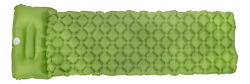 Colchoneta Aislante Inflable Origami Almohada Compacta Color Verde