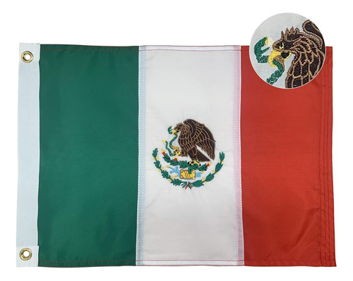 Bandera De Mexico Bradford De 40cm X 60 Cm Para Exterior