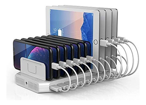 Estacion De Carga Para iPad, Unitek 96w Puerto Usb De 10 Pu