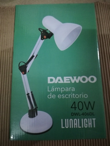 Lámpara Velador Escritorio Daewoo Metal Dwl-406dl Pack X 2
