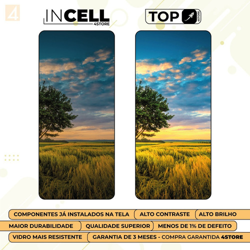 Sjpm Tela Display Compativel A30 Oled Biometria Ok Top Full