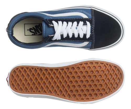 Tenis Vans Old Skool - 0d3hnvy - Azul Acero - Unisex