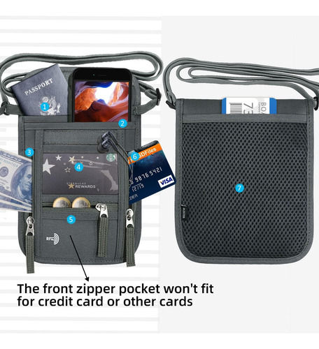 Billetera Walnew Con Cuello Y Funda Para Pasaporte Con Cu...