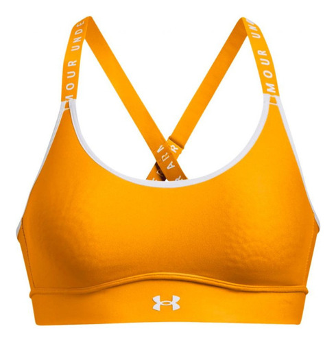 Sports Bra Fitness Under Armour Infinity Mid Covered Naranja