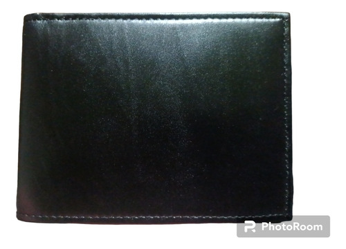 Billetera Cartera Scappino De Piel De Becerro Bifold Negro (Usado)