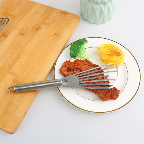 2 Espátulas De Acero Inoxidable Utensilios De Cocina 26x7cm
