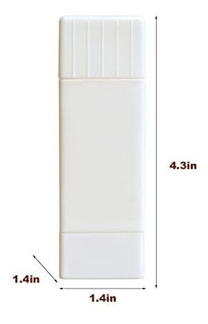 Dispensador de mantequilla giratorio recipiente de mantequilla con tapa para 50 g de mantequilla presiona para encajar perfectamente en la puerta del frigorífico de plástico blanco 4 x 4 x 11 cm 