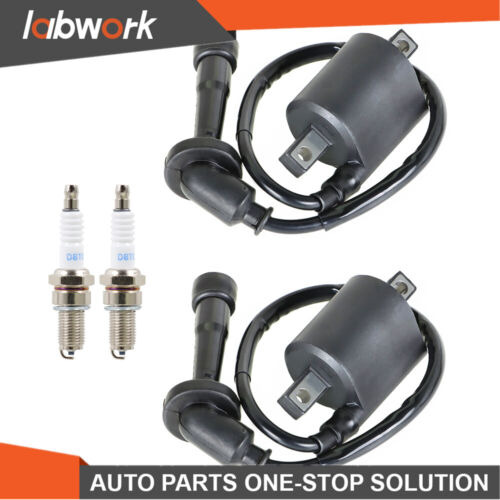 Labwork 2x Ignition Coil Spark Plug For Yamaha V Star 65 Aaf