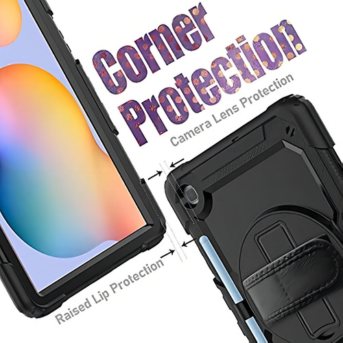 Funda antiimpacto, correa protectora de pantalla para Galaxy Tab S6 Lite, color azul