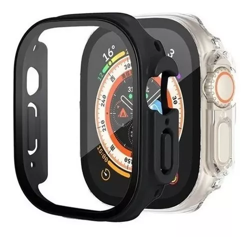 Capa Case Bumper 2in1 C Vidro Para Apple Watch Series 9 45mm