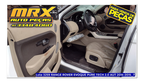 Sucata Range Rover Evoque Pure Tech 2.0 Aut 2015 Pecas