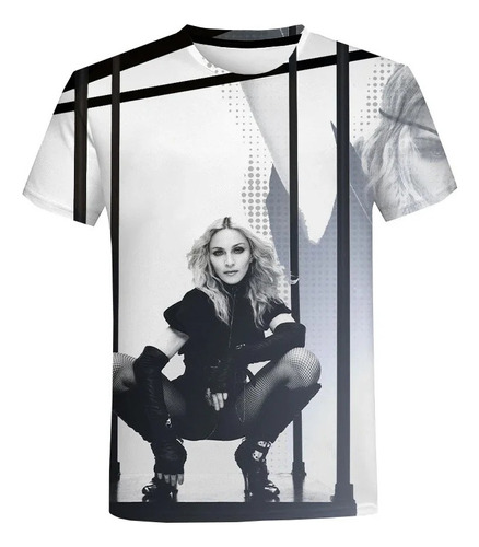 L Camiseta Casual De Manga Corta Con Estampado 3d Madonna