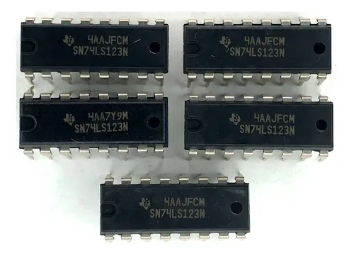 Circuit Intégré SN74LS123 - Lot De 5 Pièces - Neuf Sans Emballage