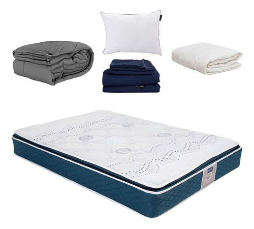 Colchón King Size Trust + One + Protector + Softy + Edredón
