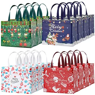 Christmas Gift Bags 16 Packs Christmas Bags With Handle...