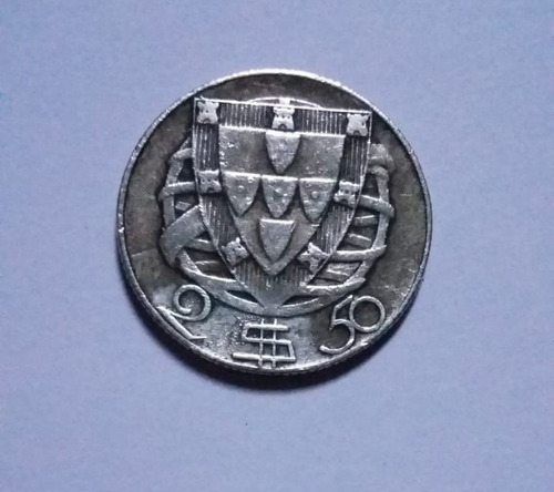 Moneda Portugal 2,50 Escudos Plata 1947-billete Estampilla