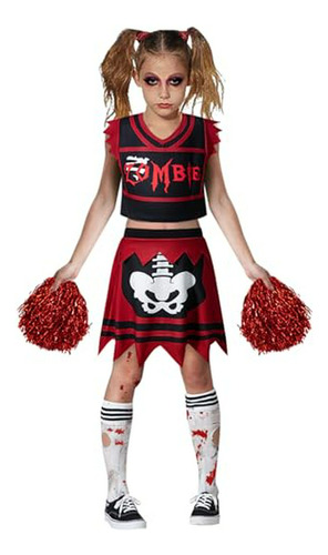 Disfraz Cheerleader Zombi Esqueleto Niñas