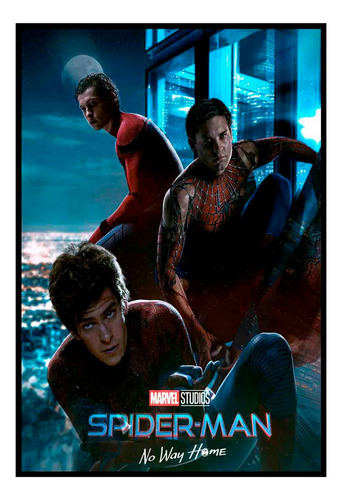 Cuadro Premium Poster 33x48cm Los Tres Spiderman No Way Home
