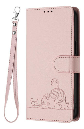 Funda For Motorola Edge 50 Fusion Cat Rfid Cartera Flip