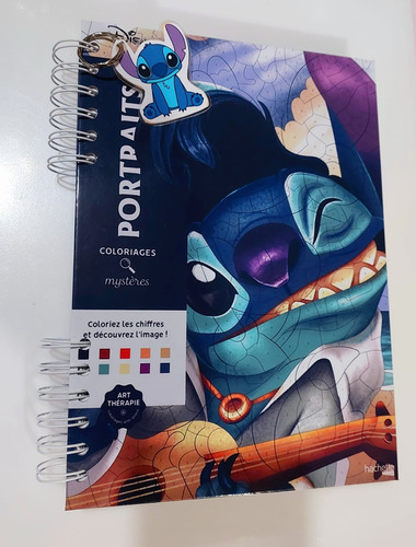 Libro Disney Para Colorear Portraits Stitch Arteterapia