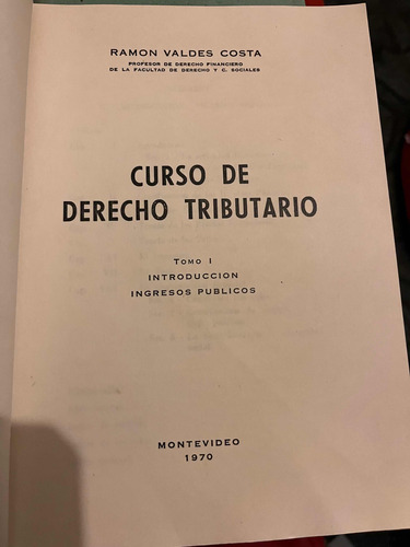 Imagen 9 de 9 de Curso De Derecho Tributario. Valdés Costa Primera Edición