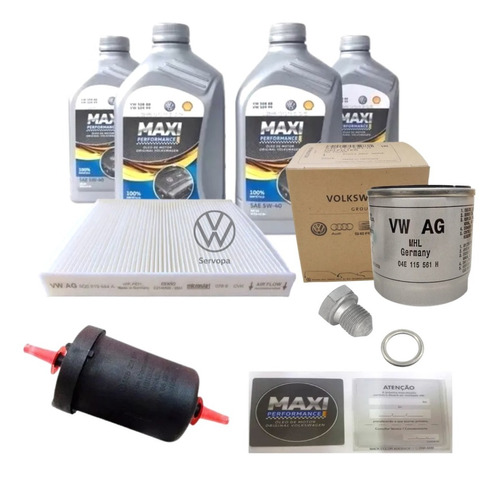 Kit Revisão Óleo Original 5w40 Up Tsi Novo Polo Virtus