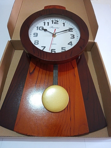 Reloj Pendulo Madera / Diseño Moderno / Analógico