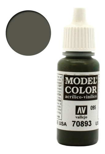 Imagen 3 de 5 de Vallejo 70893 Model Color Verde Americano Acrílico La Plata
