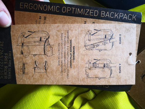 Mochila Ortovox Free Rider 20 S Alpinismo Sky Montaña Esqui