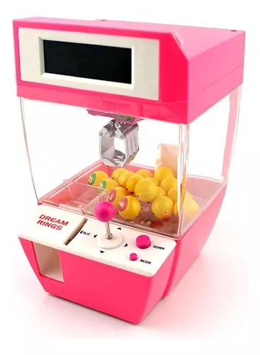 Máquina Pega Bichinho Grua Brinquedo Infantil Jogo Rosa - Cia Bebê