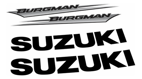 Adesivos Suzuki Burgman 2008 Moto Prata Bgm03